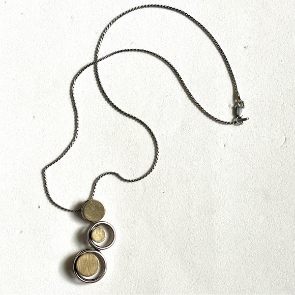 Elegant Gold and Silver Pendant Necklace by Elizabeth Garvin Designs - Picture 10 of 15